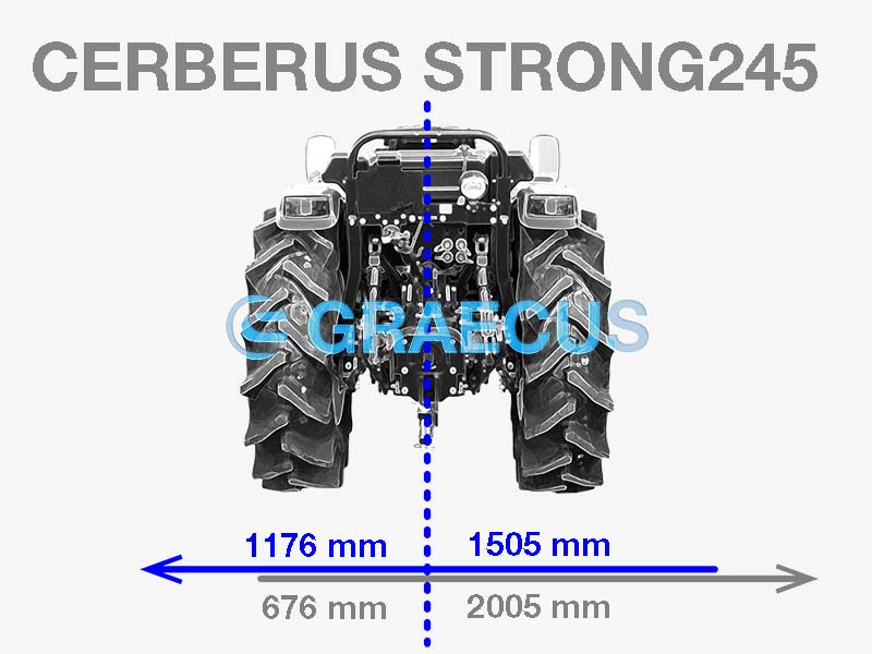 Καταστροφέας βαρέως τύπου, με υδραυλική μετατόπιση και λεπίδες συλλογής στο πίσω μέρος CERBERUS STRONG245