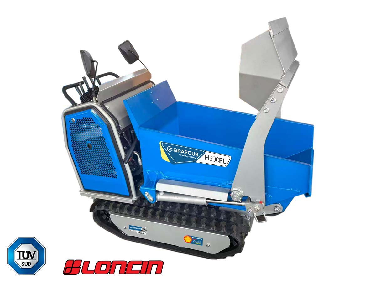 H500FL | Loncin | Ντάμπερ , υδροστατικό με υδραυλική ανατροπή, κουβά και πλατφόρμα αναβάτη 500kg 