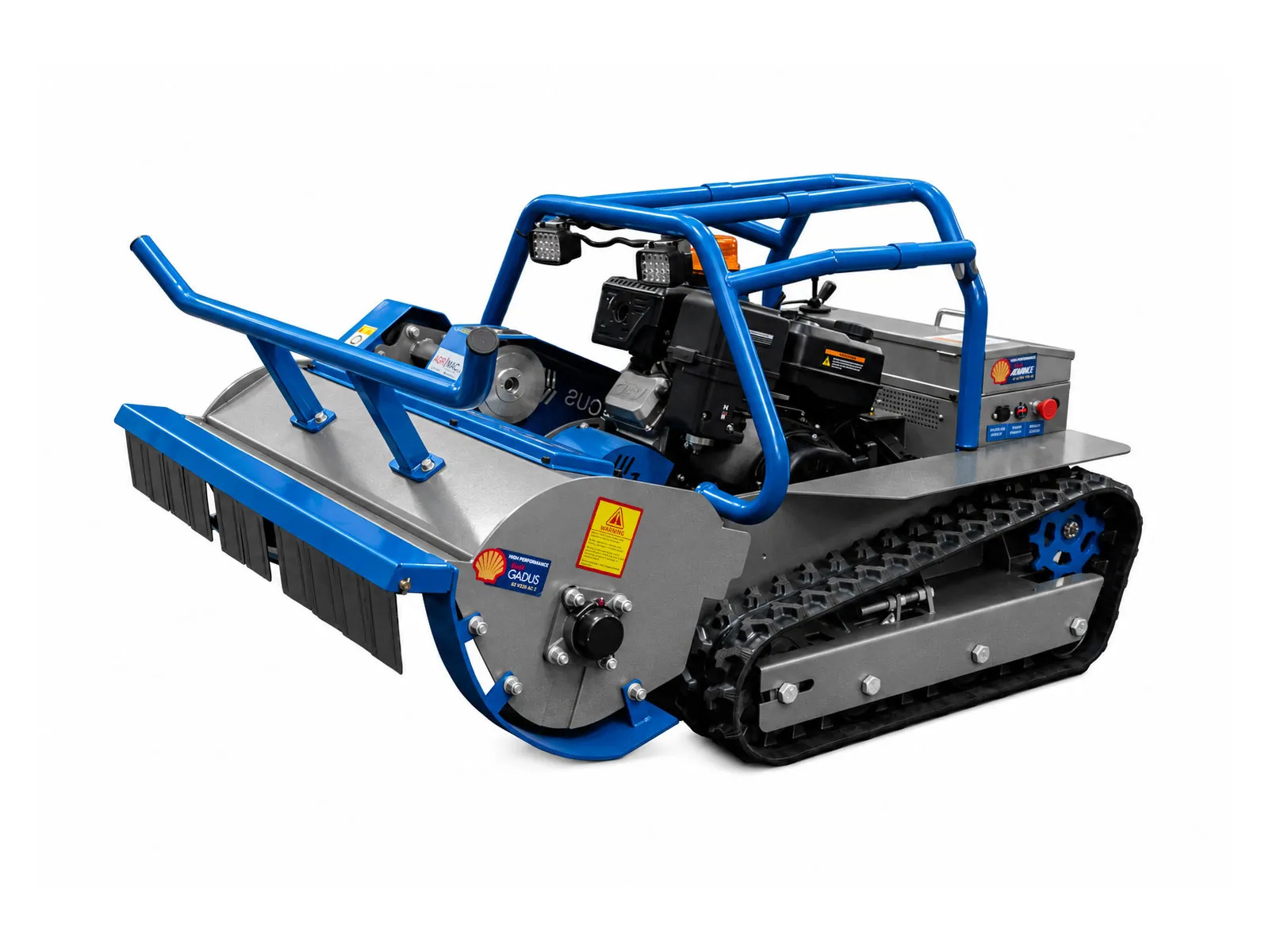 Graecus | RSC100 PRO Hybrid Hammer | Loncin | Τηλεκατευθυνόμενος καταστροφέας 100εκ χόρτων και κλαδιών με σφυριά , υβριδικός, ερπυστριοφόρος, ραδιοχειριστήριο 150m και Loncin 459cc 18hp 