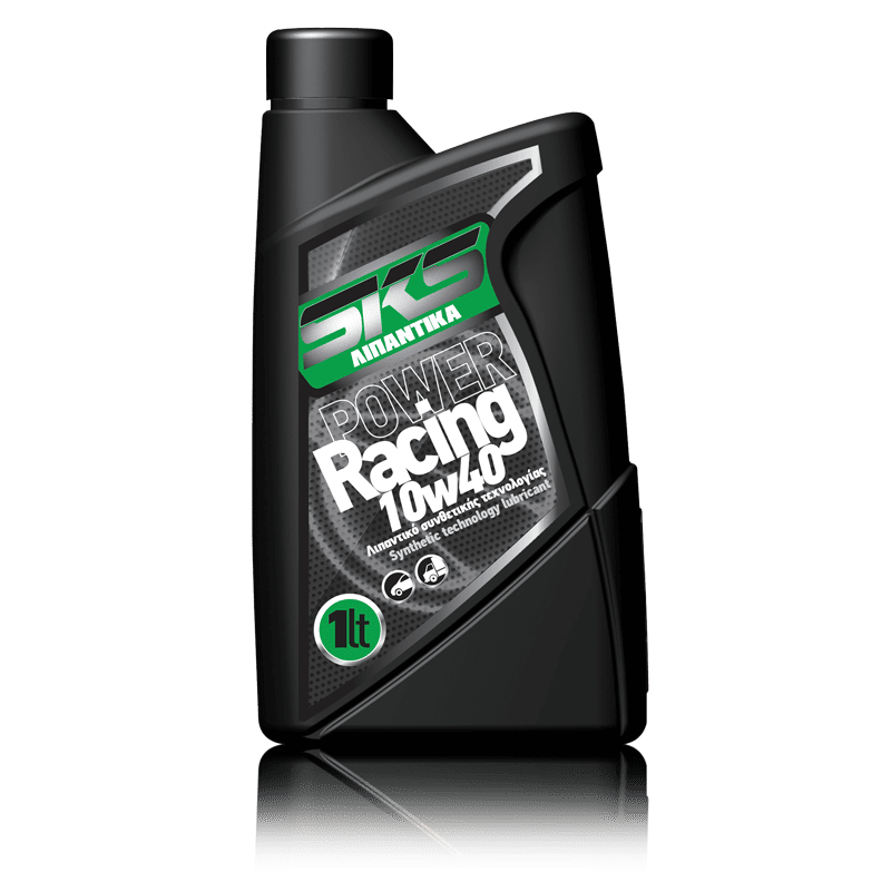 Συνθετικό λάδι κινητήρα υψηλής απόδοσης | SKS | POWER RACING SAE 10W/40 1Lt