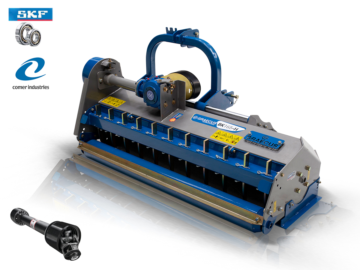 BK 165 | Graecus | Καταστροφέας βαρέως τύπου, με μετατόπιση, οδοντωτά σφυριά και λεπίδες συλλογής στο πίσω μέρος 