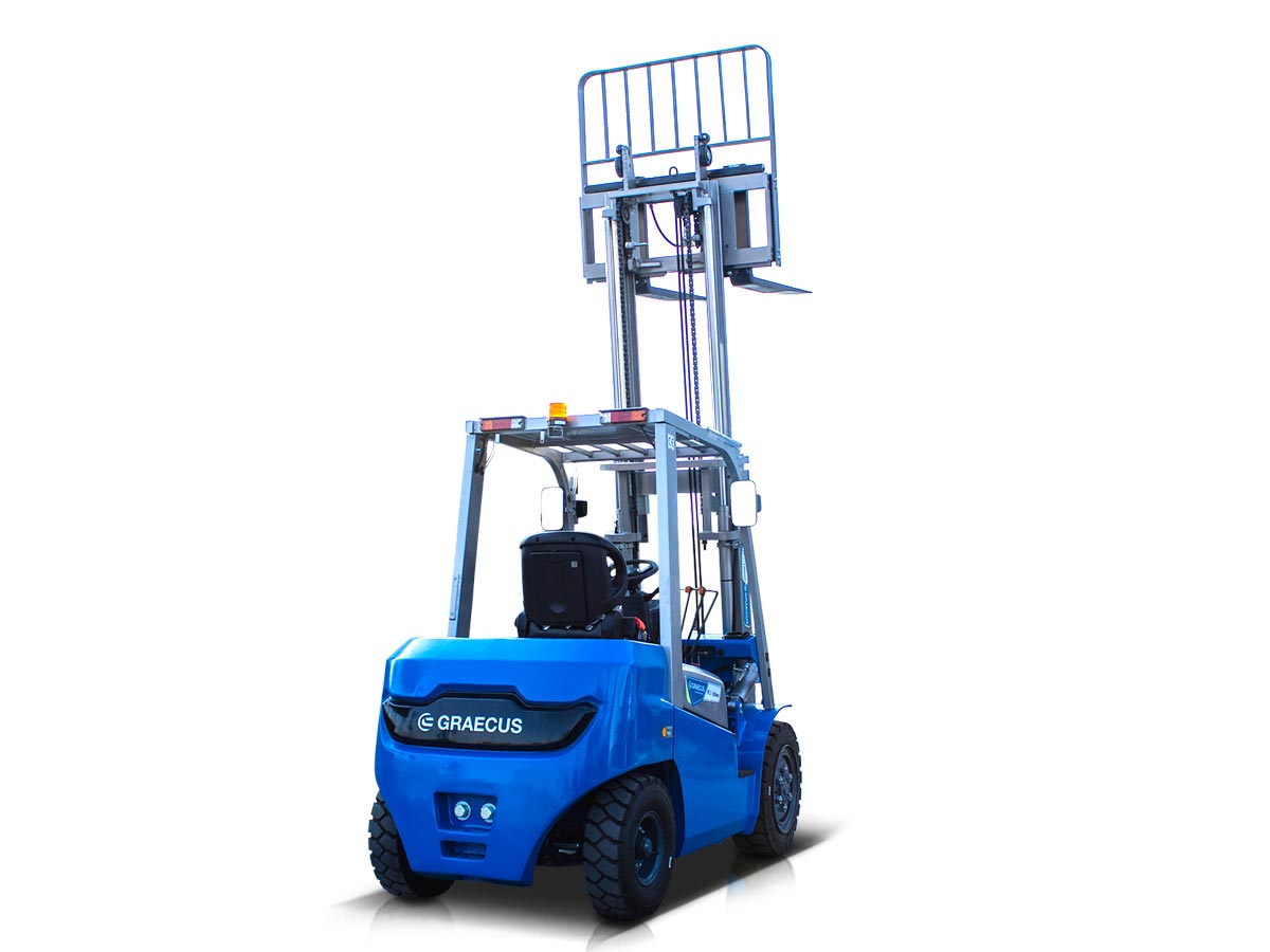 FE20-Lithium | Graecus | Κλάρκ 2.0Τ ηλεκτρικό με μπαταρία λιθίου | Duplex 3000mm | Υδραυλική πλάγια μετατόπιση | Πιρούνια 1220mm 