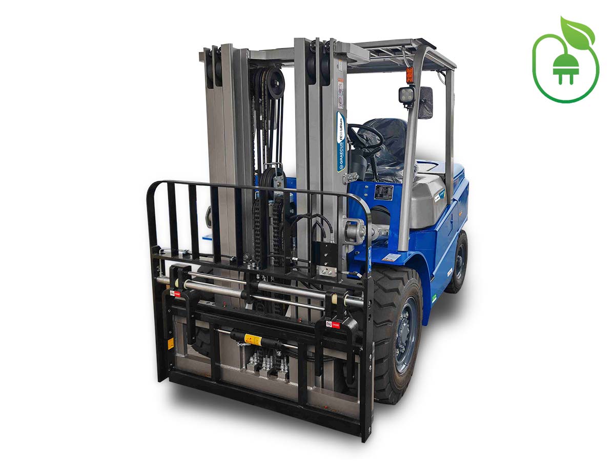 FE50-Lithium | GRAECUS | Κλάρκ 5.0Τ ηλεκτρικό με μπαταρία λιθίου | Duplex 3000mm | Υδραυλική πλάγια μετατόπιση | Πιρούνια 1220mm