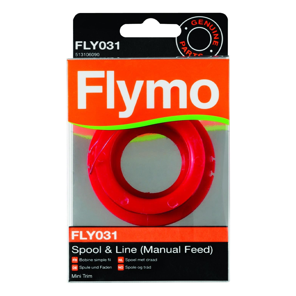 Flymo FLY031 Καρούλι & Μεσινέζα μονής εξόδου με χειροκίνητη τροφοδοσία (Manual Feed) για Mini Trim & Mini Trim ST – Κόκκινο