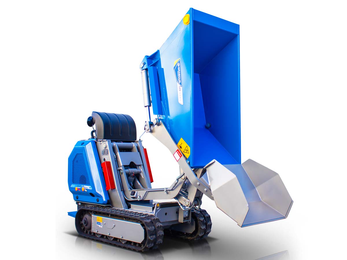 HT800FL-PRO | Graecus | Ντάμπερ Diesel Kubota, υδροστατικό με φορτωτή και υψηλή ανατροπή 800kg 