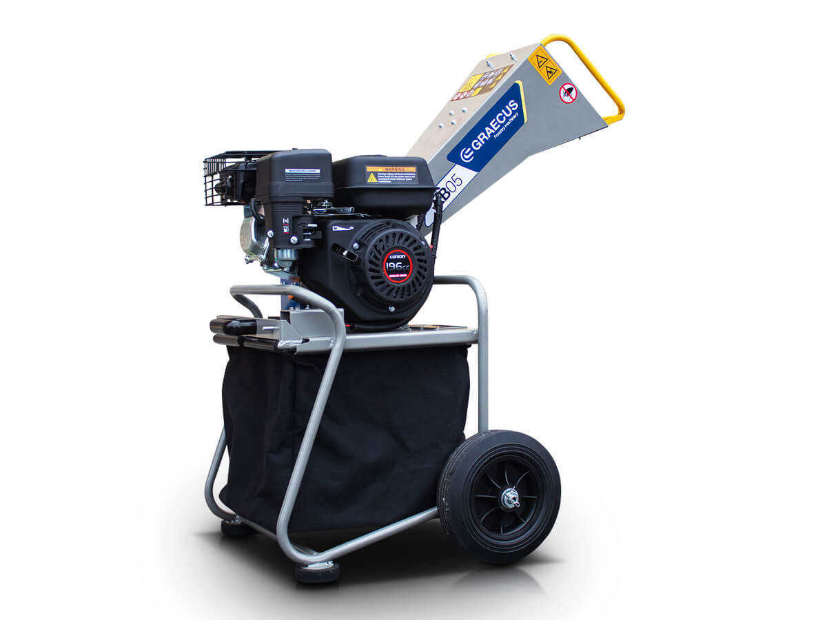 KB05 | Graecus / Loncin | Κλαδοτεμαχιστής με κινητήρα βενζίνης και κάδο συλλογής 65 λίτρα 6,5hp 