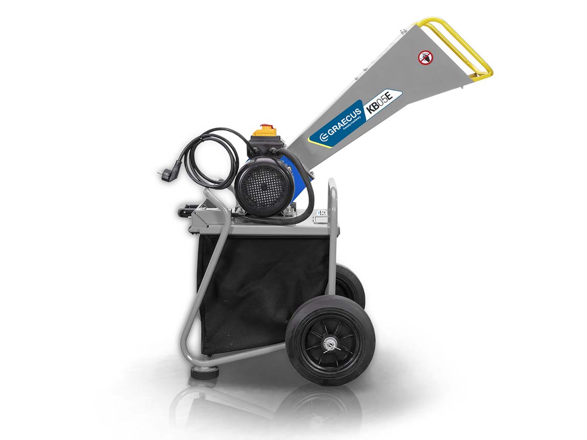 KB05E | Graecus | Κλαδοτεμαχιστής με ηλεκτρικό κινητήρα 2,8 kW και κάδο συλλογής 65 λίτρα 