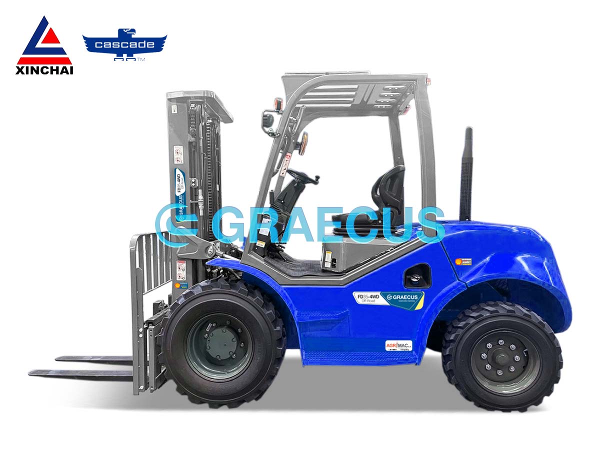 FD35V-4WD Off-Road Hyundai | Graecus | Κλάρκ 3.5Τ Hyundai STAGE V 4×4 Off-Road diesel | Duplex 3000mm | υδραυλική πλάγια μετατόπιση | πιρούνια 1220mm