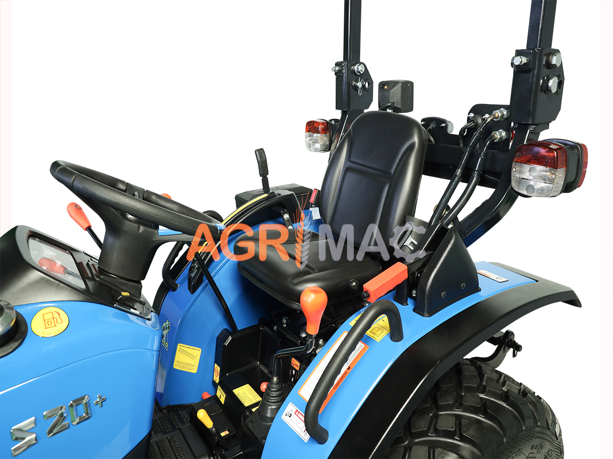 SOLIS S20+ | Τρακτεράκι μικρό Μίνι αμπελουργικό δενδροκομικό | Κινητήρας Mitsubishi | Με πλευρικό μοχλό ταχυτήτων συνδιασμός με μπροστινό κουβά FL400pro