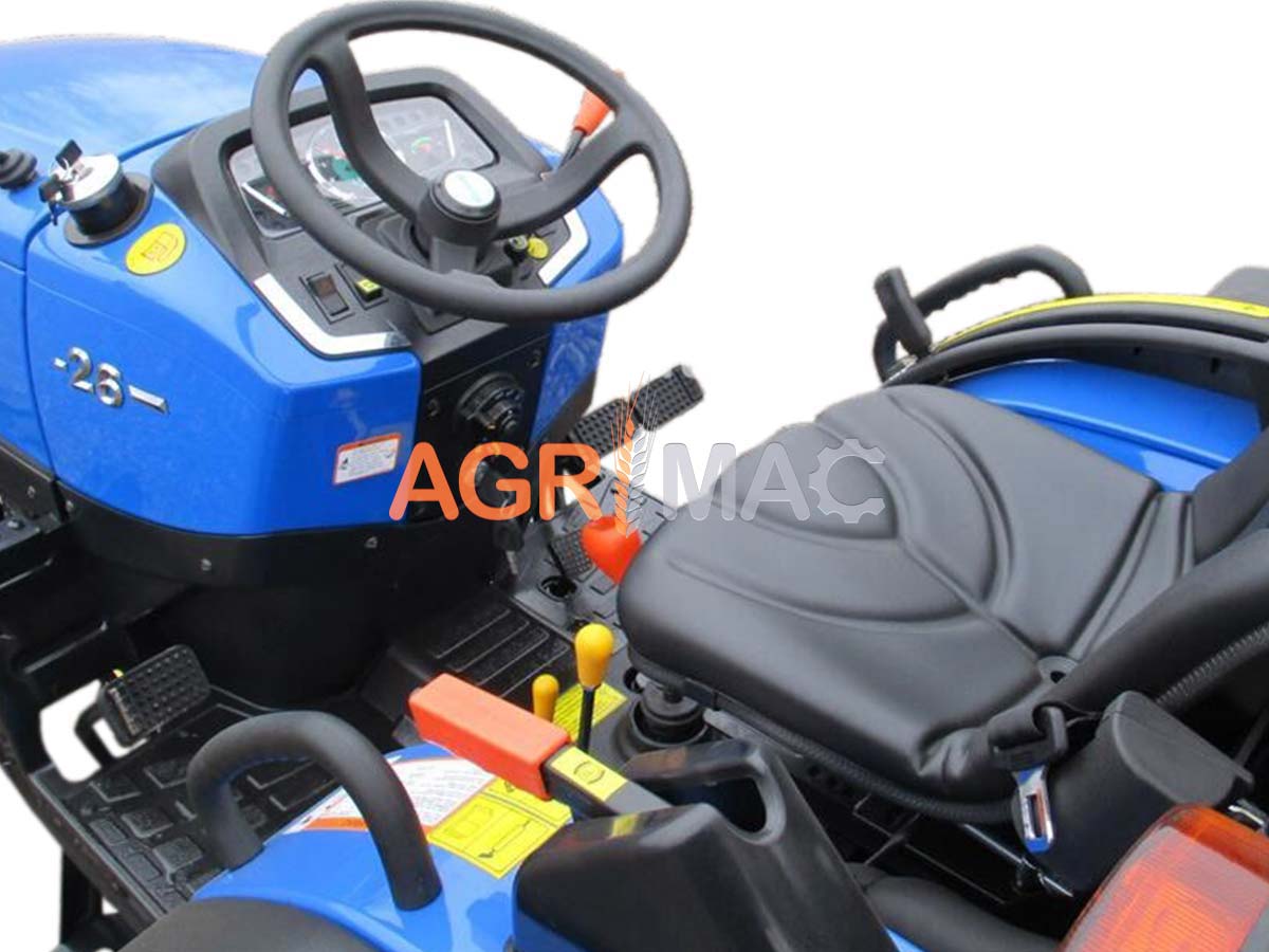 SOLIS – YANMAR S26 | Τρακτέρ μικρό Μίνι αμπελουργικό δενδροκομικό Κινητήρας Mitsubishi συνδιασμός με μπροστινό κουβά FL400pro