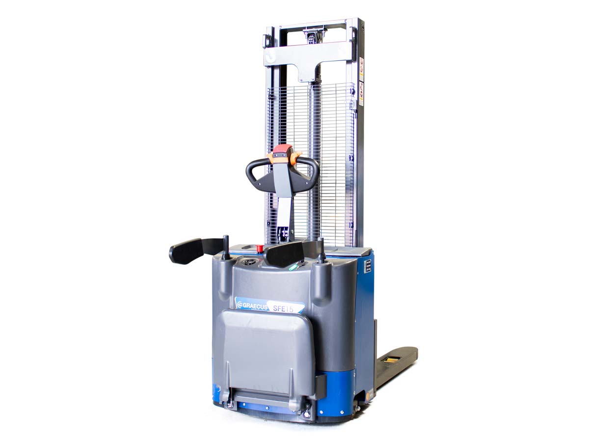 SFE15 Duplex320 | Graecus | Ηλεκτροκίνητο παλετοφόρο ανυψωτικό 1.5T | Ηλεκτροκίνητη ανύψωση Duplex 3200mm | με πλατφόρμα αναβάτη