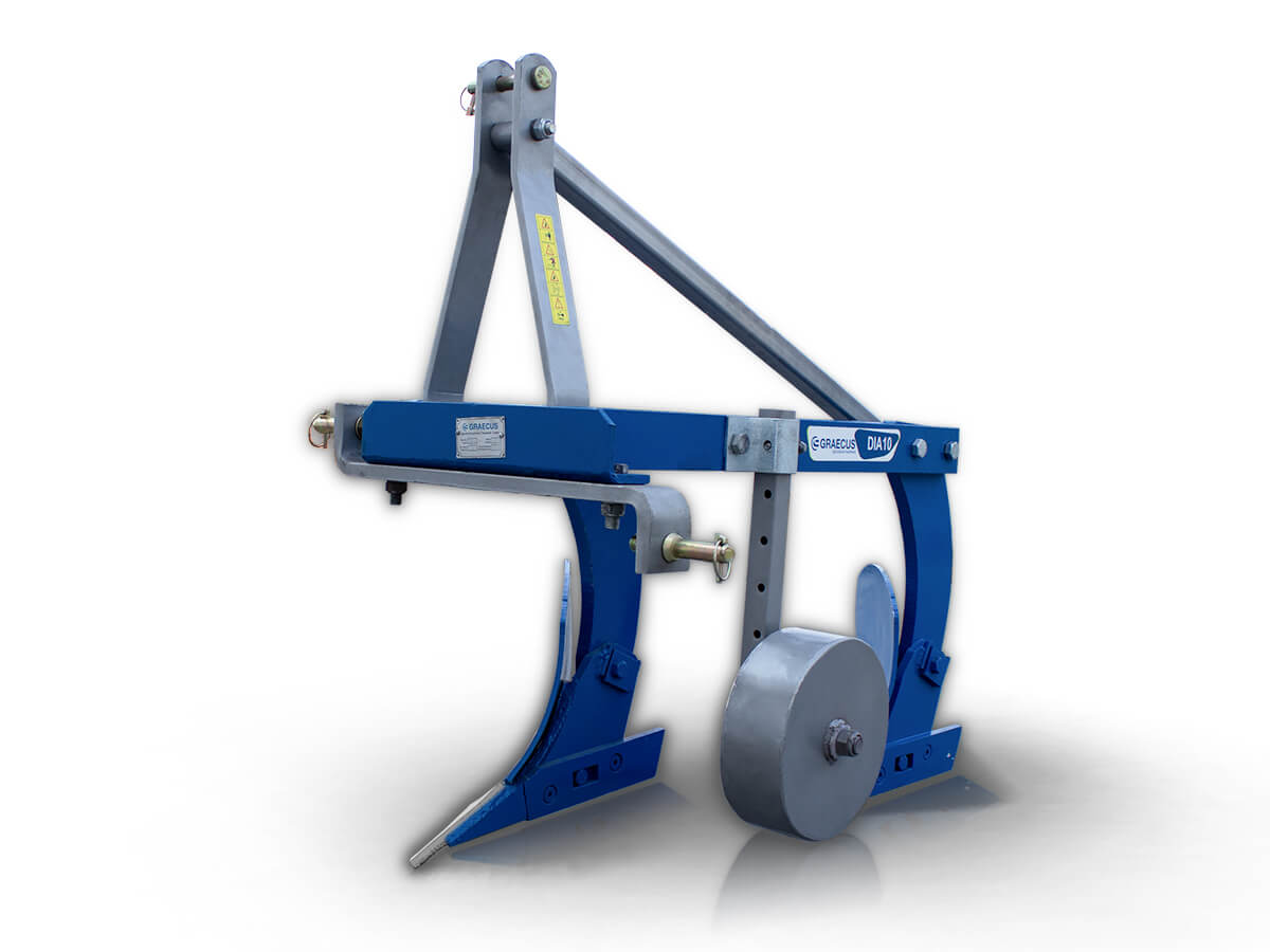 DIA10 | Graecus | Άροτρο-Αλέτρι 2υνο 10″ τρακτέρ με ρόδα Φ280 