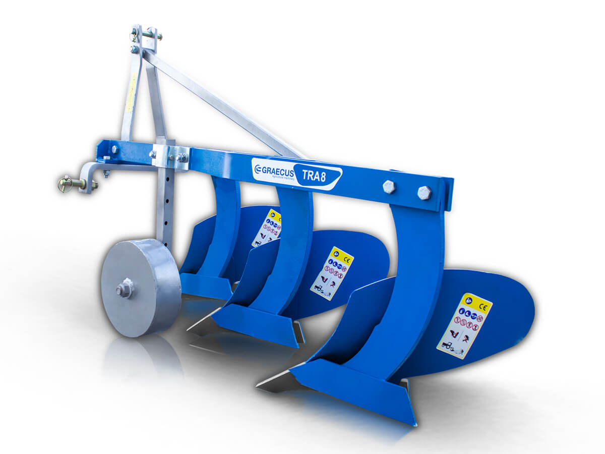 TRA8 | Graecus | Άροτρο – Αλέτρι 3υνο 8αρι με ρόδα Φ280 