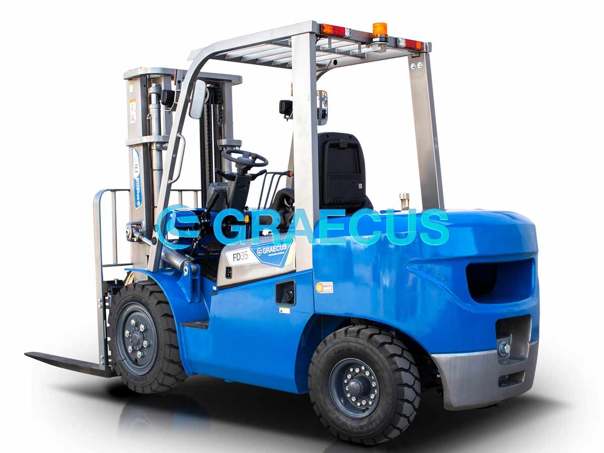 FD35V-Kubota (ΡΙΚ) | Graecus | Κλάρκ 3.5Τ Kubota STAGE V diesel | Duplex 3000mm | υδραυλική πλάγια μετατόπιση | πιρούνια 1220mm