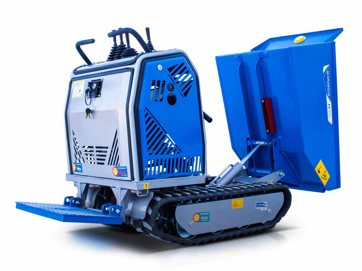 H500 | Graecus / Loncin | Ντάμπερ , υδροστατικό με υδραυλική ανατροπή και πλατφόρμα αναβάτη 500kg 