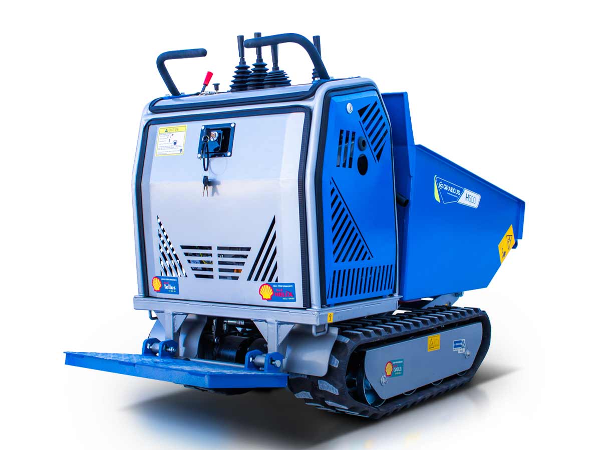 H500 | Graecus / Loncin | Ντάμπερ , υδροστατικό με υδραυλική ανατροπή και πλατφόρμα αναβάτη 500kg 