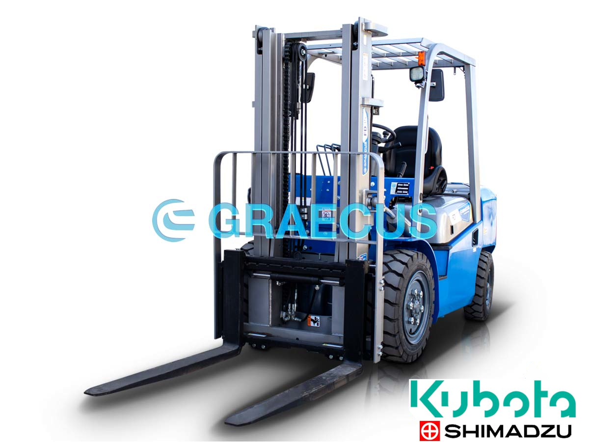 FD30V-Kubota (ΡΙΚ) | Graecus | Κλάρκ 3.0Τ Kubota STAGE V diesel | Duplex 3000mm | υδραυλική πλάγια μετατόπιση | πιρούνια 1220mm