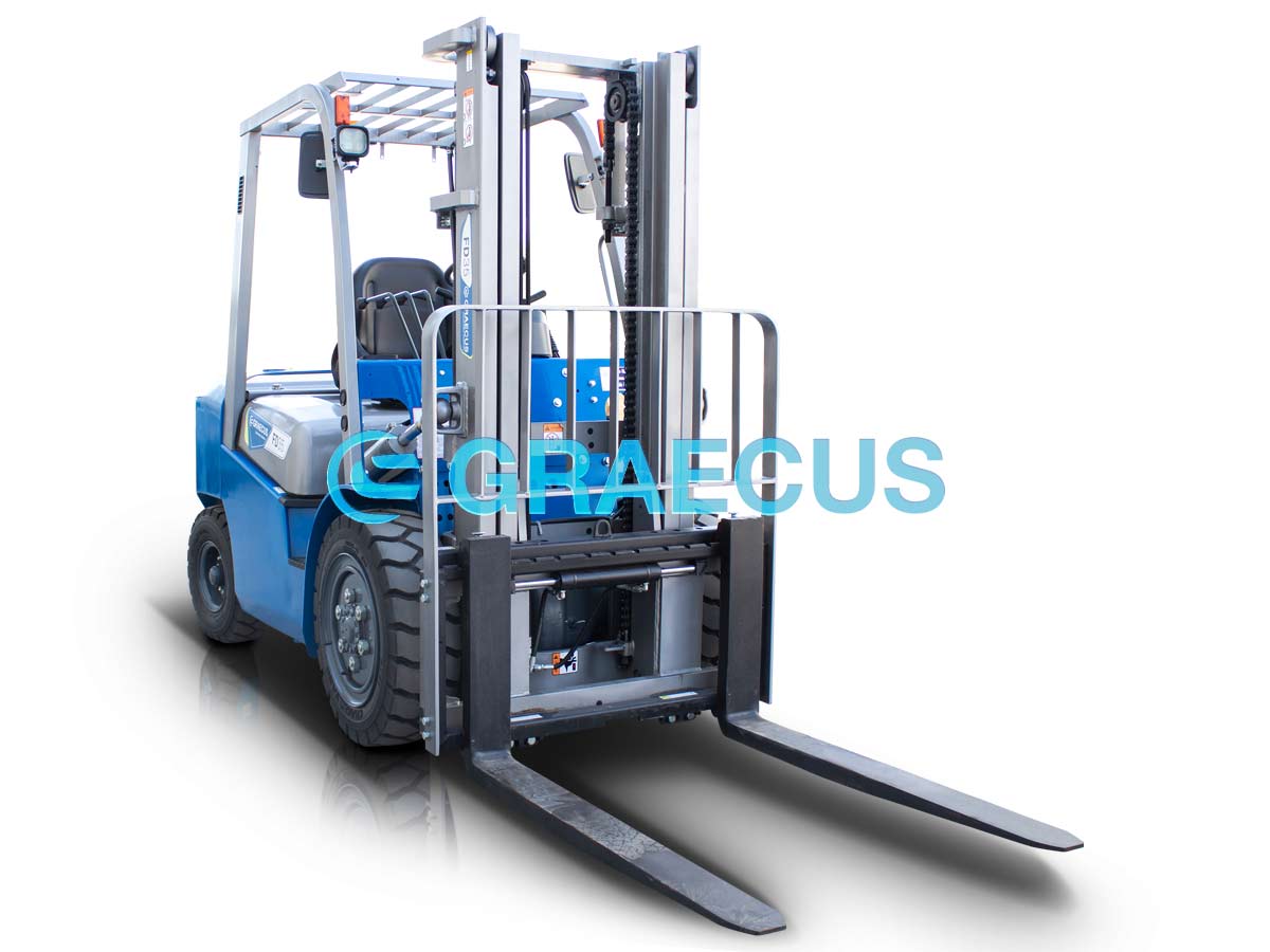 FD35V | Graecus | Κλάρκ 3.5Τ STAGE V diesel | Duplex 3000mm | υδραυλική πλάγια μετατόπιση | πιρούνια 1220mm