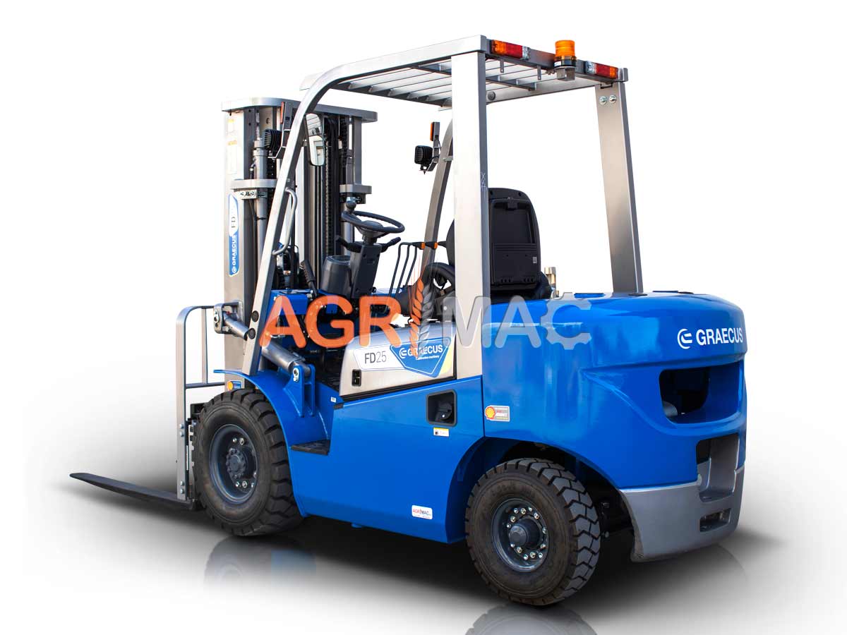 FD25V pro | Graecus | Κλάρκ 2.5Τ STAGE V diesel | Triplex 4500mm | υδραυλική πλάγια μετατόπιση | πιρούνια 1220mm