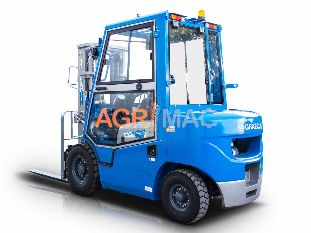 FD25V | Graecus | Κλάρκ 2.5Τ STAGE V diesel | Duplex 3000mm | υδραυλική πλάγια μετατόπιση | πιρούνια 1220mm