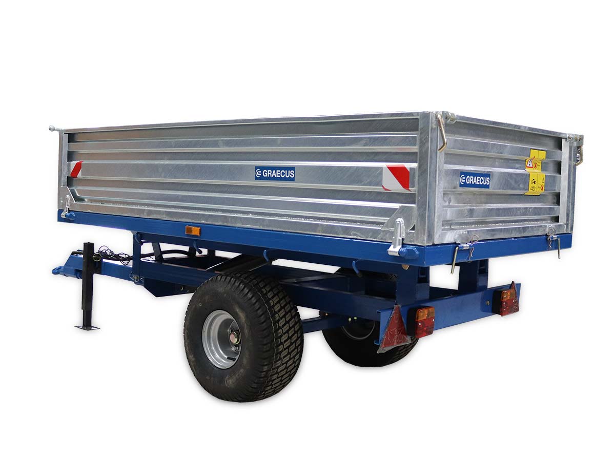 MT1500-H | Graecus | Τρέιλερ για τρακτέρ με υδραυλική ανατροπή 1500kg 