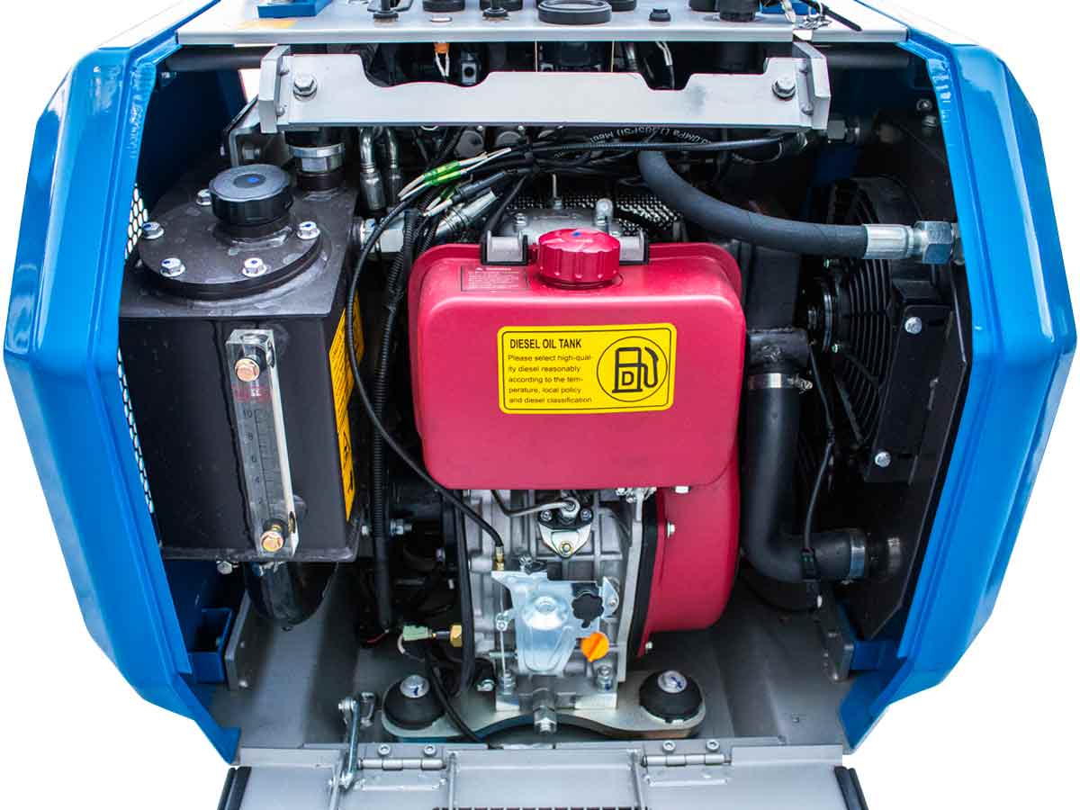  H800S | Graecus / KOOP | Ντάμπερ υδροστατικό με υδραυλική πλευρική εκκένωση, πλατφόρμα αναβάτη 800kg Diesel 