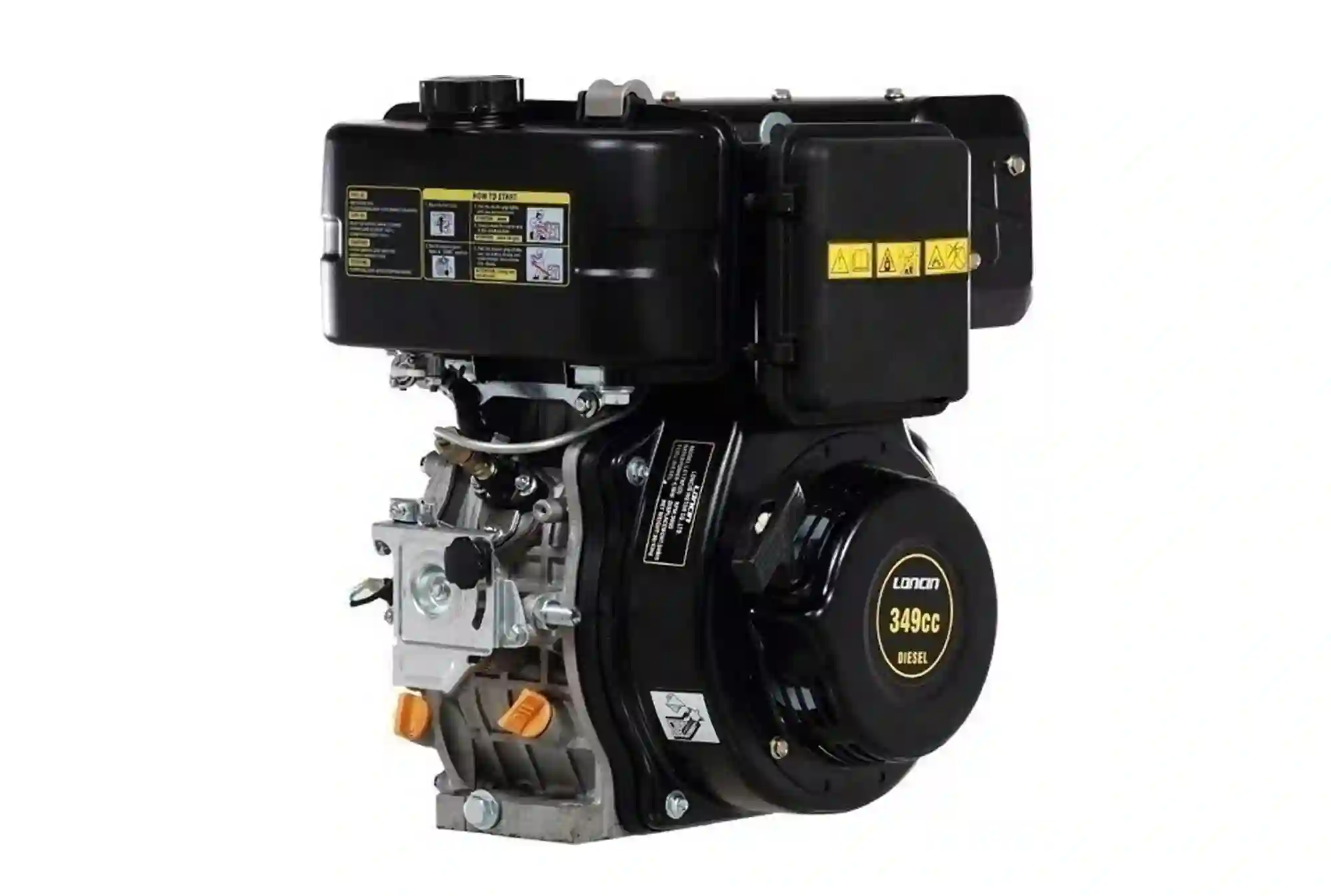 LC178F | Loncin | Κινητήρας πετρελαίου (με ηλεκτρική εκκίνηση, σφήνα) (D350FD)