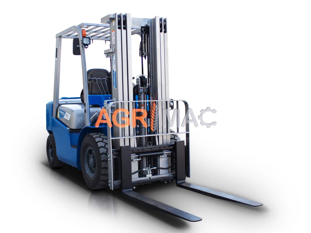 FD25V pro | Graecus | Κλάρκ 2.5Τ STAGE V diesel | Triplex 4500mm | υδραυλική πλάγια μετατόπιση | πιρούνια 1220mm