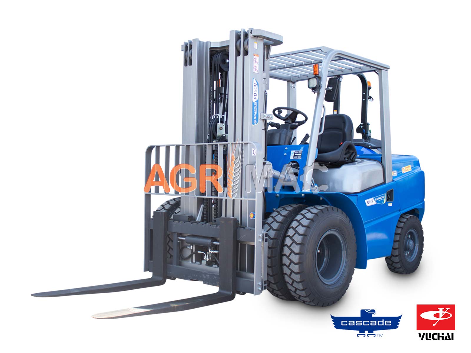 FD80V | Graecus | Κλάρκ 8.0Τ STAGE V diesel | Duplex 3000mm | υδραυλική πλάγια μετατόπιση | πιρούνια 1220mm