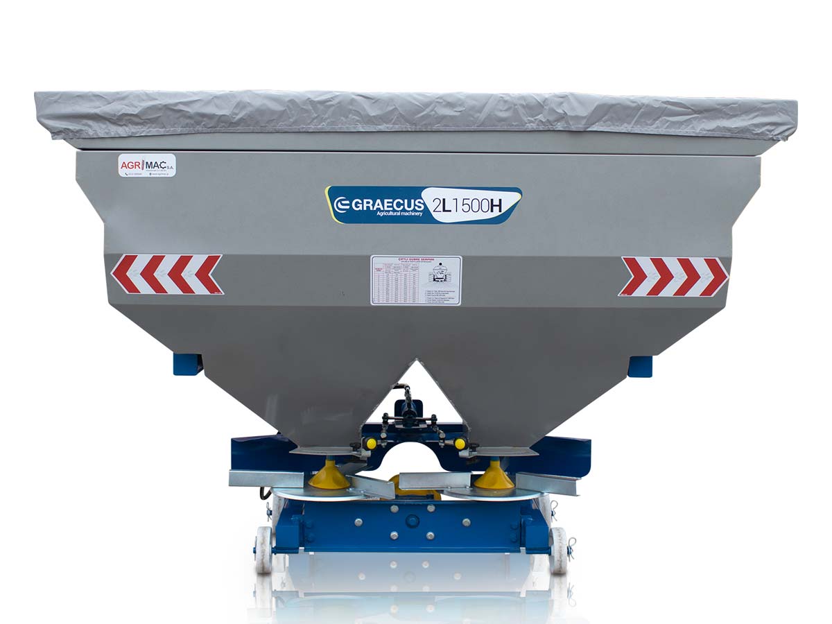 2L1500H | Graecus | Λιπασματοδιανομέας υδραυλικός με διπλή φτερωτή 