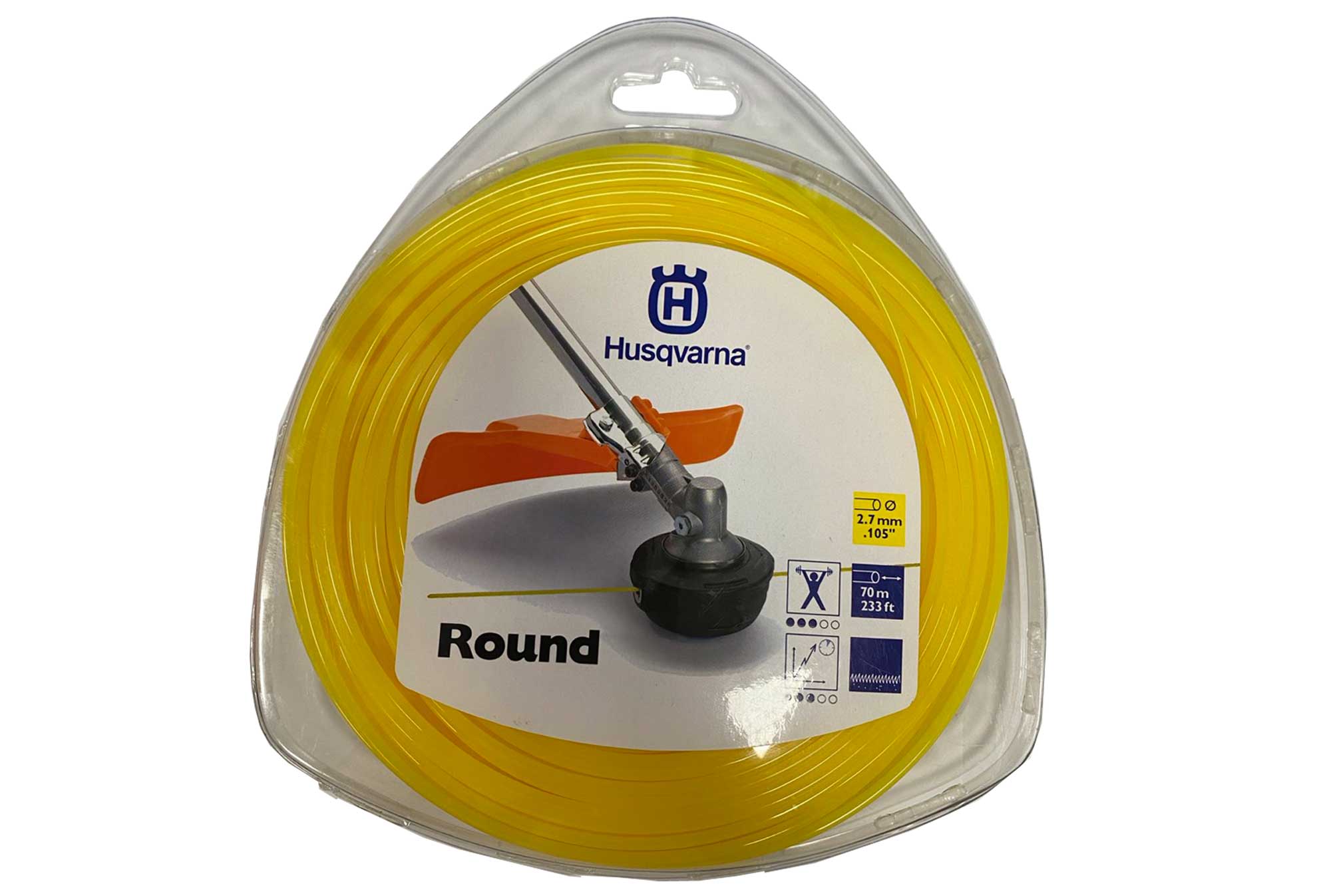 Round | Husqvarna | Μεσινέζα 2.7mm X 70m