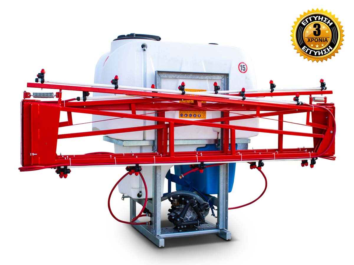 PA700+AD10 | Agron Mag | 700L/10m Ραντιστικο-Ψεκαστικο 3 καζάνια αναρτώμενο με 10 μέτρα μπάρα 