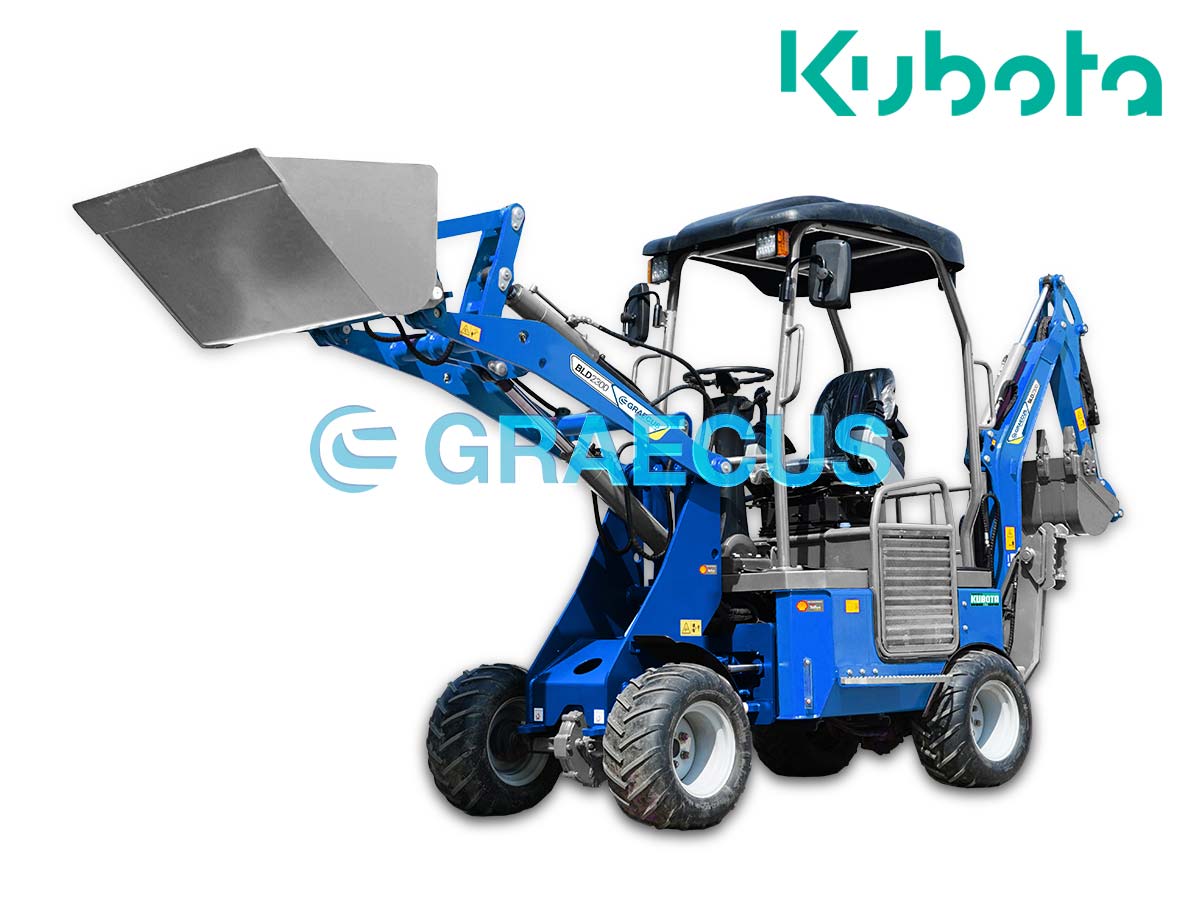 BLD2300 | Graecus | Μίνι σπαστός τροχοφόρος φορτωτής με εκσκαφέα 4×4 4WD | STAGE V 