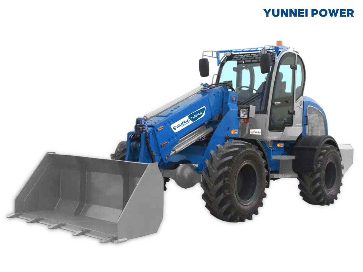 LD23NE Cab | Graecus | Σπαστός τροχοφόρος φορτωτής 4×4 4WD | Μέγιστη ανύψωση 3,8m | Ικανότητα φόρτωσης έως 2.3Τ | Καμπίνα A/C