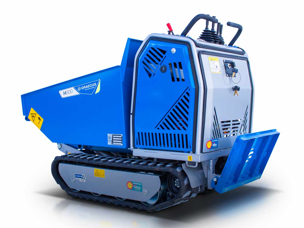 H500 | Graecus / Loncin | Ντάμπερ , υδροστατικό με υδραυλική ανατροπή και πλατφόρμα αναβάτη 500kg 